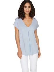 Heine Koszulka w kolorze błękitnym rozmiar: 48. Niebieskie bluzki Heine, bez wzorów, z wiskozy, bez kołnierzyka, bez ramiączek. Za 86.99 zł.