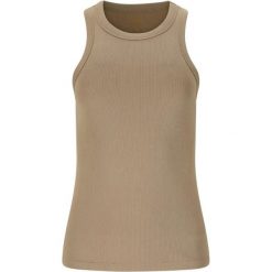 Damski tank top Athlecia Lenga. Brązowe topy Athlecia, bez wzorów, bez kołnierzyka, bez ramiączek. Za 176.50 zł.