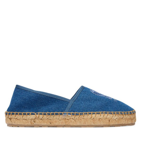 Espadryle LOVE MOSCHINO. Niebieskie espadryle Love Moschino, bez wzorów, bez obcasa, bez zapięcia. Za 655.99 zł.
