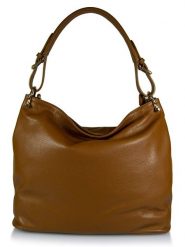 ORE10 Skórzana torebka w kolorze jasnobrązowym - 40 x 30 x 15 cm rozmiar: onesize. Brązowe torby na ramię ORE10, bez wzorów, z materiału, na ramię, bez dodatków. Za 366.95 zł.