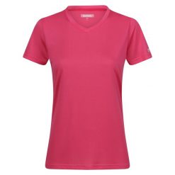 T-shirt Damski Jeden Kolor W Serek Fingal. Czerwone t-shirty Regatta, s, bez wzorów, bez kołnierzyka, bez ramiączek. Za 39.99 zł.