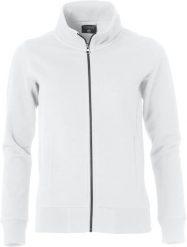 Clique Classic Cardigan Women — swetrowy kardigan z kieszeniami na zamek, biały. Białe kardigany CLIQUE, s, bez wzorów, z bawełny. Za 218.22 zł.