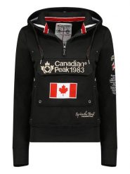 Canadian Peak Bluza "Gyrelle" w kolorze czarnym rozmiar: XXL. Czarne bluzy Canadian Peak, xxl, z aplikacjami, z kapturem. Za 113.99 zł.