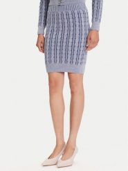 Guess Spódnica mini W5YD68 Z3OU0 Niebieski Regular Fit. Niebieskie spódnice Guess, l, z aplikacjami, z bawełny, mini. Za 399.99 zł.