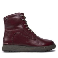Botki Josef Seibel. Fioletowe botki Josef Seibel, bez wzorów, bez obcasa, na płaskiej podeszwie, bez zapięcia. Za 549.99 zł.