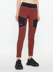 Salewa Spodnie materiałowe Puez Dst 28483 Bordowy Slim Fit. Czerwone spodnie materiałowe Salewa, bez wzorów, z materiału. Za 439.99 zł.