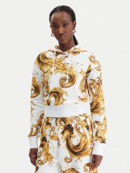 Versace Jeans Couture Bluza 80HAI313 FS196 Biały Regular Fit. Białe bluzy Versace Jeans Couture, l, bez wzorów, z bawełny, bez kaptura. Za 1,489.00 zł.