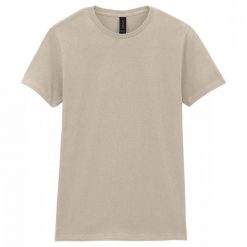 Koszulka Softstyle Dla Pań I Panów. Brązowe bluzki GILDAN, bez wzorów, casualowe, bez kołnierzyka, bez ramiączek. Za 41.99 zł.