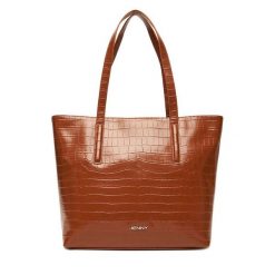 Torebka JENNY. Brązowe shopper Jenny, bez wzorów, bez dodatków. Za 149.99 zł.