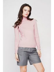 C& Jo Golf w kolorze jasnoróżowym rozmiar: 42. Różowe golfy C& Jo, bez wzorów, ze splotem, bez ramiączek. Za 121.99 zł.