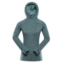 Bluza sportowa damska z kapturem Alpine Pro Rolta. Zielone bluzy Alpine Pro, bez wzorów, z kapturem. W wyprzedaży za 119.00 zł.