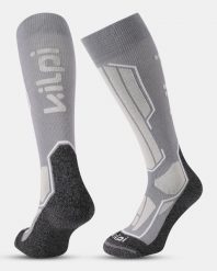 Podkolanówki narciarskie unisex Kilpi RACER-U. Szare skarpety Kilpi, bez wzorów, z wełny. Za 112.21 zł.
