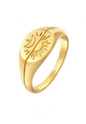Elli Damski sygnet Słońce Księżyc Astro Boho Trend Blogger w srebrze 925 Sterling Silver Pierścionki 1 ct. Szare pierścionki Elli, srebrne. Za 203.99 zł.