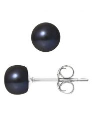 Pearl Addict Kolczyki-wkrętki z perłami w kolorze granatowym rozmiar: onesize. Niebieskie kolczyki Pearl Addict, z perłą, srebrne. Za 130.99 zł.