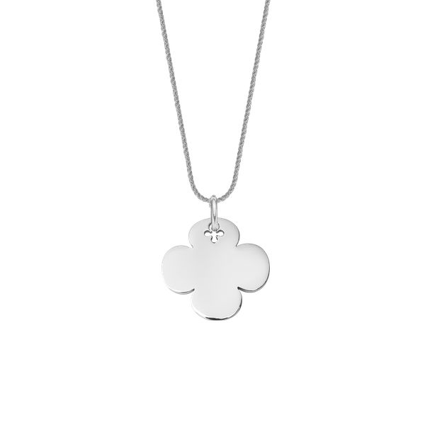 Naszyjnik z koniczyną na srebrnym sznurku premium. Szare naszyjniki Lilou, posrebrzane. Za 168.00 zł.