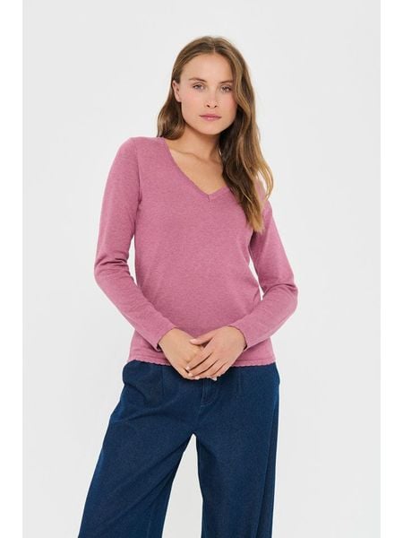 SAINT TROPEZ Sweter w kolorze szaroróżowym rozmiar: XXL. Różowe swetry Saint Tropez, s, bez wzorów, z wiskozy, bez ramiączek. Za 65.95 zł.