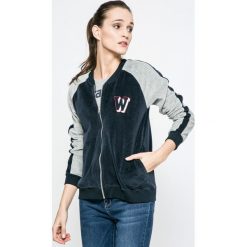 Wrangler - Bluza. Szare bluzy sportowe Wrangler, s, z bawełny, bez kaptura. Za 269.90 zł.