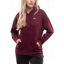 Bluza Damska PUMA Z Kapturem Hoodie Sportowa Kangurka Bawełniana roz. XXL. Czerwone bluzy Puma, xxl, bez wzorów, z bawełny, z kapturem. Za 171.00 zł.