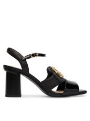 Liu Jo Sandały Brooke 01 SA6051 PX695 Czarny. Czarne sandały Liu Jo, bez wzorów, ze skóry, bez obcasa, na słupku, bez zapięcia. Za 729.99 zł.