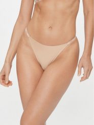 Guess Stringi O3YE02 KBS50 Beżowy. Brązowe stringi Guess, z aplikacjami, z bawełny. Za 59.99 zł.