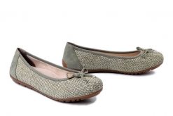 RIEKER 43850-52 green combination, baleriny damskie. Zielone baleriny Rieker, bez wzorów, bez obcasa. Za 289.90 zł.