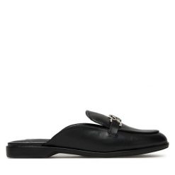 Klapki Nine West. Czarne klapki Nine West, bez wzorów, bez obcasa. Za 229.99 zł.