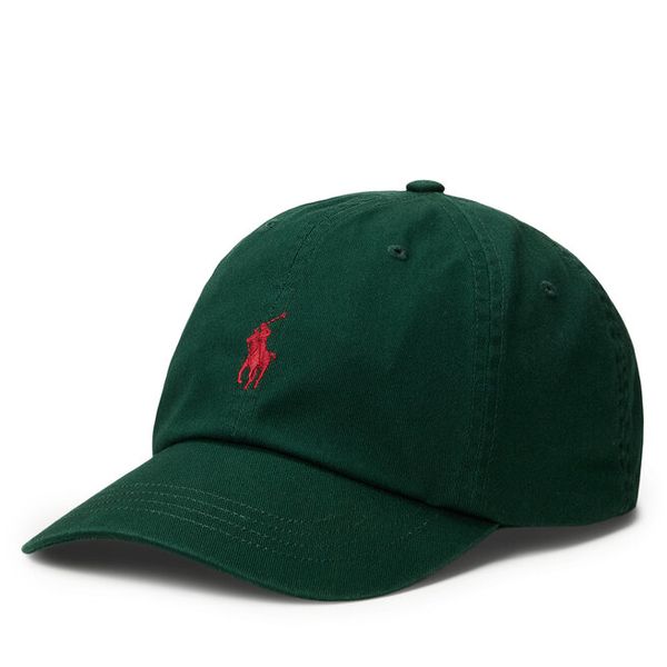 Czapka z daszkiem Polo Ralph Lauren. Zielone czapki Polo Ralph Lauren, bez wzorów. Za 259.99 zł.