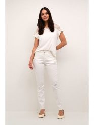 Cream Dżinsy - Slim fit - w kolorze białym rozmiar: W24/L30. Białe jeansy Cream, l, z aplikacjami. Za 165.99 zł.