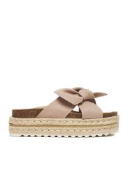 DeeZee Klapki CT0626-16 Beżowy. Brązowe klapki DeeZee, bez wzorów, z materiału, bez obcasa. Za 139.99 zł.