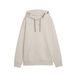 Damska dzianinowa bluza z kapturem Essentials o luźnym kroju PUMA. Zielone bluzy Puma, na wiosnę, xl, bez wzorów, z bawełny, z kapturem. Za 229.00 zł.
