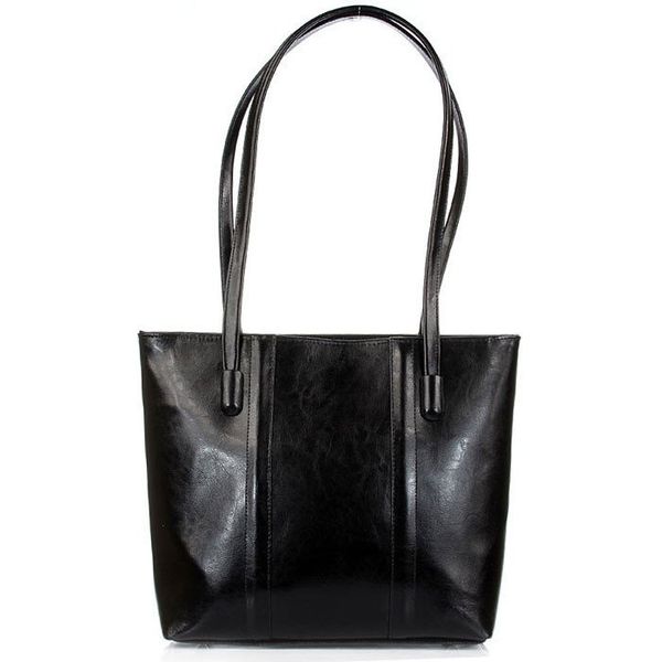 Torebka skórzana damska DAN-A T284 czarna. Czarne torebki klasyczne DAN-A, bez wzorów, ze skóry, bez dodatków. Za 379.99 zł.