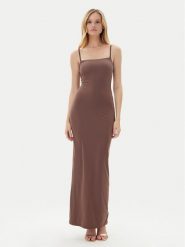 Guess Sukienka codzienna O5GK00 KCDE0 Brązowy Bodycon Fit. Brązowe sukienki Guess, na co dzień, xs, z aplikacjami, z syntetyku, bez kołnierzyka, bez ramiączek, bodycon. Za 395.00 zł.