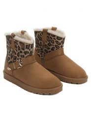 ISLAND BOOT Botki zimowe "Winter Leo" w kolorze jasnobrązowym rozmiar: 37. Brązowe botki Island Boot, na zimę, bez wzorów, bez obcasa, bez zapięcia. Za 130.65 zł.