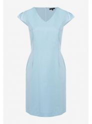 More & More Sukienka w kolorze błękitnym rozmiar: 38. Niebieskie sukienki More & More, bez wzorów, bez kołnierzyka, bez ramiączek, mini. Za 156.98 zł.