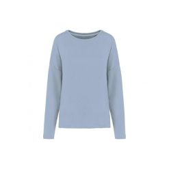 Bluza damska Kariban Loose. Niebieskie bluzy KARIBAN, l, bez wzorów, z bawełny, bez kaptura. Za 147.00 zł.