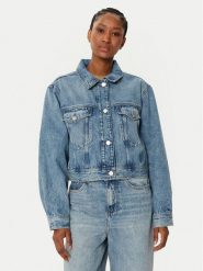 Tommy Hilfiger Kurtka jeansowa WW0WW43731 Niebieski Straight Fit. Niebieskie kurtki TOMMY HILFIGER, bez wzorów, z bawełny, bez kaptura. Za 379.99 zł.