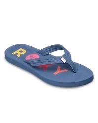 Sandały dla Kobiety VISTA Niebieski. Niebieskie sandały Roxy, bez wzorów, z poliesteru, bez obcasa, bez zapięcia. Za 109.99 zł.