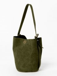 Anna Morellini Skórzana torebka "Pierina" w kolorze zielonym - 18 x 28 x 21 cm rozmiar: onesize. Zielone torby na ramię Anna Morellini, bez wzorów, z materiału, na ramię, bez dodatków. Za 304.99 zł.