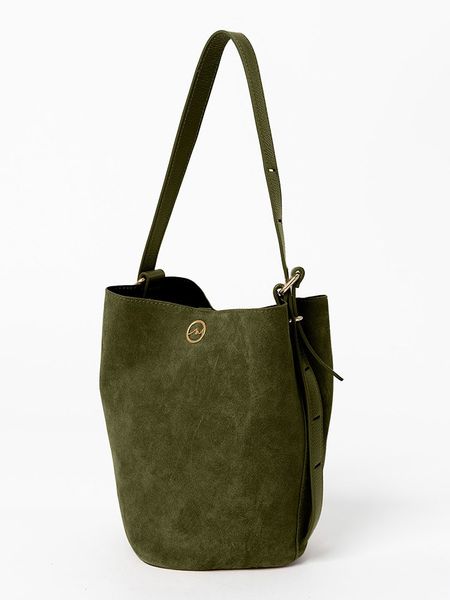 Anna Morellini Skórzana torebka "Pierina" w kolorze zielonym - 18 x 28 x 21 cm rozmiar: onesize. Zielone torby na ramię Anna Morellini, bez wzorów, z materiału, na ramię, bez dodatków. Za 304.99 zł.