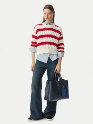 Tommy Hilfiger Torebka Th Icon Satchel AW0AW18723 Granatowy. Niebieskie torebki klasyczne TOMMY HILFIGER, bez wzorów, ze skóry, bez dodatków. Za 699.99 zł.