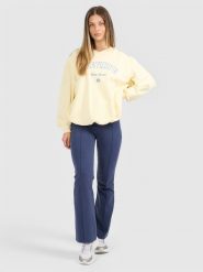 4F Legginsy z rozszerzanymi nogawkami damskie - granatowe XL. Niebieskie legginsy 4f, xl, bez wzorów, z dzianiny. Za 129.99 zł.