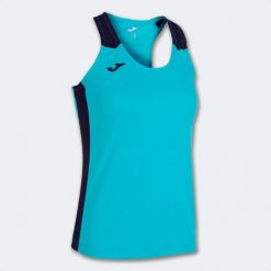 Tank top do biegania damski Joma Record II. Niebieskie koszulki sportowe Joma, bez wzorów, bez ramiączek, do biegania. Za 115.00 zł.