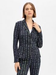 Marc Cain bluza typu blazer Kobiety Sztuczne włókno niebieski, 36. Niebieskie bluzy Marc Cain, bez wzorów, z dresówki, bez kaptura. Za 1,999.95 zł.