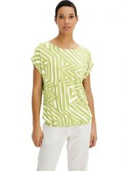 WITT WEIDEN Koszulka w kolorze zielono-białym rozmiar: 38. Białe bluzki WITT WEIDEN, bez wzorów, bez kołnierzyka, bez ramiączek. Za 56.99 zł.