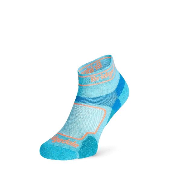 Skarpety do biegania Bridgedale UL T2 COOLMAX SPORT LD. Niebieskie skarpety Bridgedale, bez wzorów, z elastanu. Za 69.99 zł.