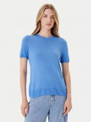 Calvin Klein Sweter LV044A307G Niebieski Regular Fit. Niebieskie swetry Calvin Klein, l, bez wzorów, z wiskozy, bez ramiączek. Za 219.99 zł.