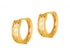 Złote kolczyki - koła, 13 mm. Żółte kolczyki Apart, złote. Za 729.00 zł.