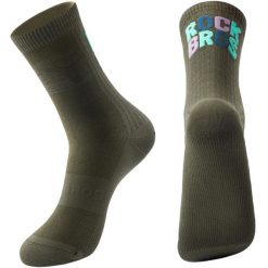 Skarpetki rowerowe kolarskie antybakteryjne Rockbros RB4900 unisex. Brązowe skarpety ROCKBROS, bez wzorów. Za 29.90 zł.