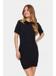 SAINT TROPEZ Sukienka "Saint Tropez" w kolorze czarnym rozmiar: S. Czarne sukienki Saint Tropez, s, bez wzorów, bez kołnierzyka, bez ramiączek, mini. Za 118.84 zł.