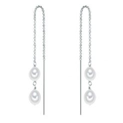 Valero Pearls Kolczyki wiszące z perłą srebro wysokiej próby Perła hodowlana słodkowodna srebrny 1 ct Damski. Szare kolczyki Valero Pearls, z perłą, srebrne. Za 199.99 zł.